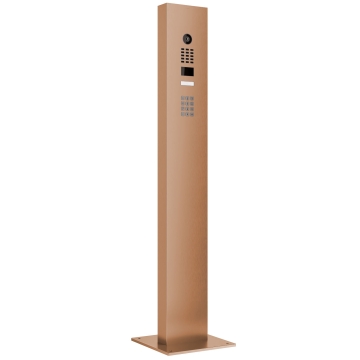 Intercomsysteem met standaard + bodemplaat met Keypad module Smart Doorbird D1101KV  in Bronzen uits