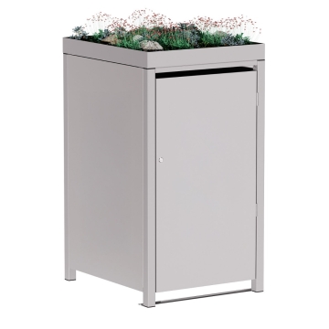 Vuilnisbak doos Tilda voor 1 - 240L in Lichtgrijs metallic