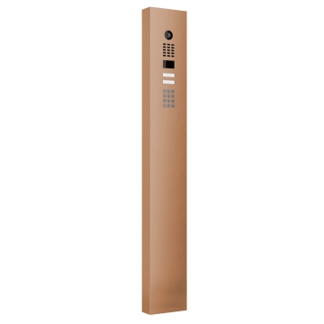 Intercomsysteem met standaard en Keypad module Smart for Two Doorbird D1102KV  in Bronzen uitstralin