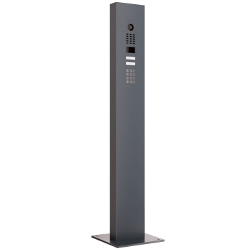 Intercomsysteem met standaard + bodemplaat en Keypad Smart for Two Doorbird D1102KV  in antraciet