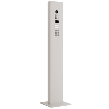 Intercomsysteem met standaard + bodemplaat en Keypad Smart for Two Doorbird D1102KV  in wit