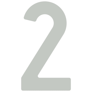 Zelf -adhesief huisnummer "2" - 40 mm lichtgrijs