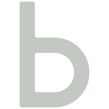 Zelf -adhesief huisnummer "b" - 40 mm lichtgrijs