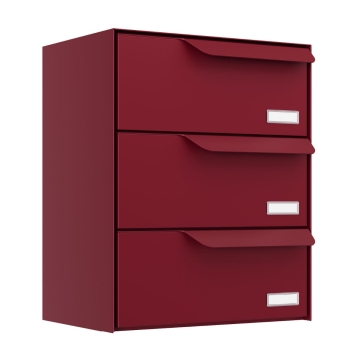 Brievenbus unit Amsterdam for Three in rood
