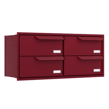 Inbouwbrievenbus Eindhoven for Four in Rood