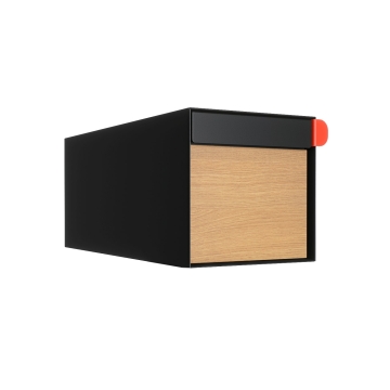 Brievenbus model Americano Zwart met HPL-front | Muur