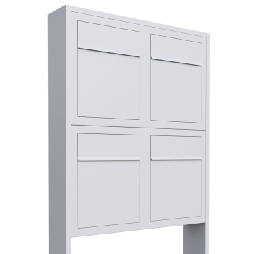 Brievenbus unit Base for Four in Wit