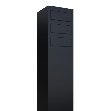 Brievenbus unit Monolith for Three in Zwart