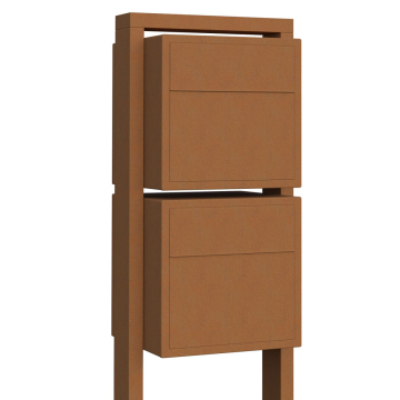 Brievenbus unit Soprano for Two in Okerbruin