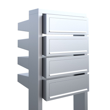 Brievenbus unit Stairs for Four in RVS