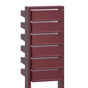 Brievenbus unit Stairs for Six in Rood