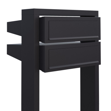 Brievenbus unit Stairs for Two in Zwart