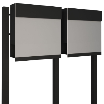 Brievenbus unit Manhattan Special White for Two in Zwart