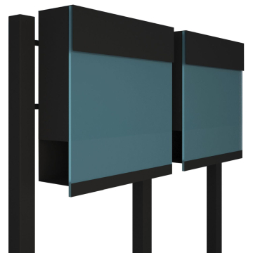 Brievenbus unit Manhattan Special Blue for Two in Zwart