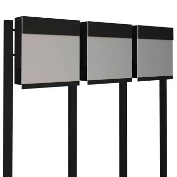 Brievenbus unit Manhattan Special White for Three in Zwart