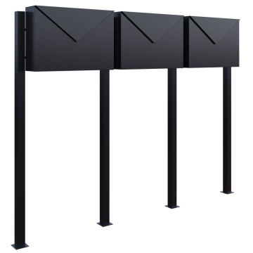 Brievenbus unit Letter for Three in Zwart
