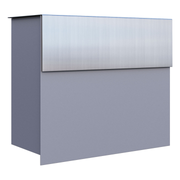 Brievenbus Molto in Grijs Metallic met RVS inwerpklep