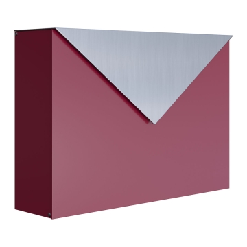 Brievenbus Letter Rood met RVS inwerpklep