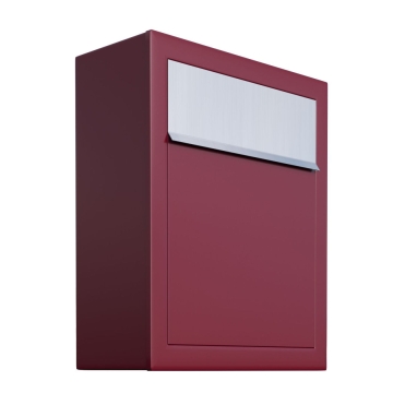 Brievenbus Base Rood met RVS inwerpklep