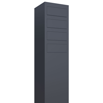 Brievenbus unit Monolith for Four in Antraciet