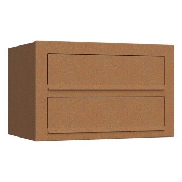 Postkastsysteem Cube voor twee Okerbruin