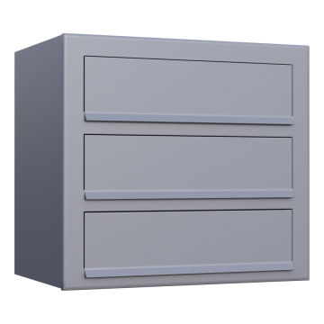 Brievenbus unit Cube for Three in Grijs metallic