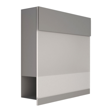 Brievenbus Manhattan Special White in Grijs Metallic 
