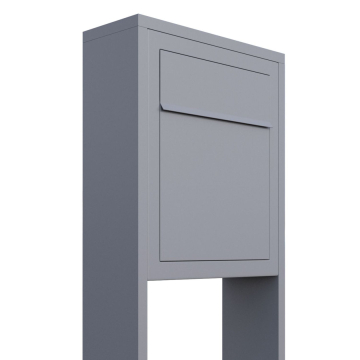 Vrijstaande brievenbus Base in Grijs Metallic