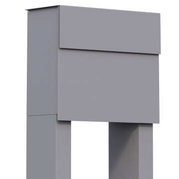 Vrijstaande brievenbus Molto in Grijs Metallic