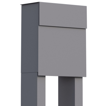 Vrijstaande brievenbus Alto in Grijs Metallic
