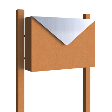 Vrijstaande brievenbus Letter in Okerbruin
