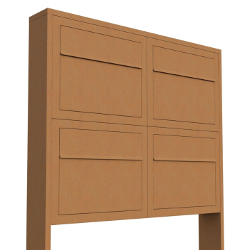 Brievenbus unit Elegance for Four in Okerbruin