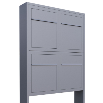 Brievenbus unit Base for Four en Grijs Metallic