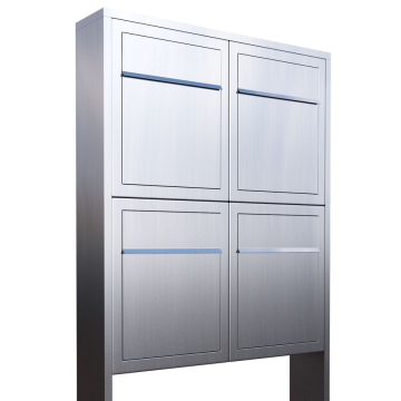 Brievenbus unit Base for Four in RVS