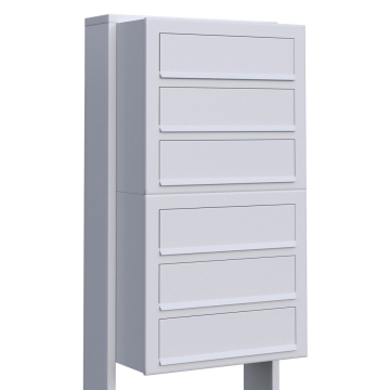 Brievenbus unit Cube for Six in Wit