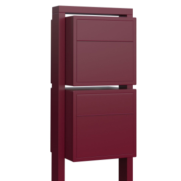 Brievenbus unit Soprano for Two in Rood