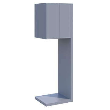 Postkastsyteem Hermes Clone voor twee Grijs Mettallic
