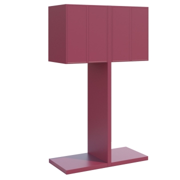 Postkastsyteem Hermes Clone voor vier Rood