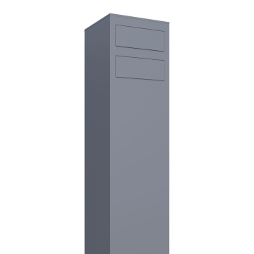 Brievenbus unit Monolith for Two in Grijs Metallic