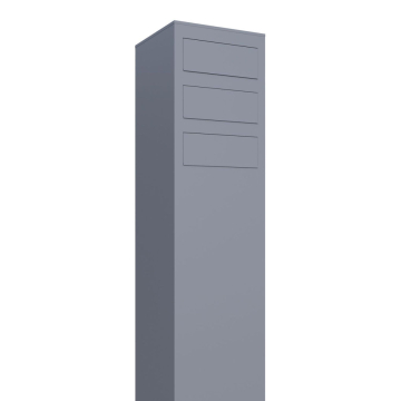 Brievenbus unit Monolith for Three in Grijs Metallic