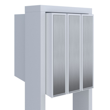 Brievenbus unit Flag for Three in Wit met RVS inwerpklep