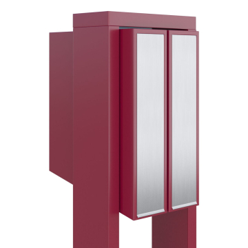 Brievenbus unit Flag for Two in Rood met RVS inwerpklep