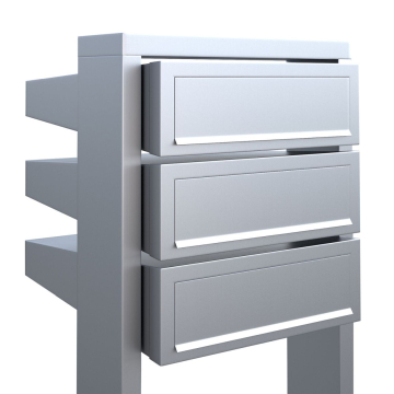 Brievenbus unit Stairs for Three in RVS