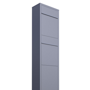 Brievenbus unit Big Box for Two in Grijs Metallic