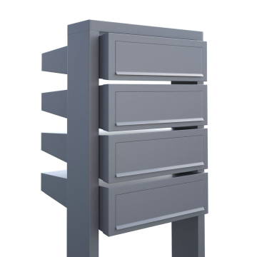 Brievenbus unit Stairs for Four in Grijs Metallic