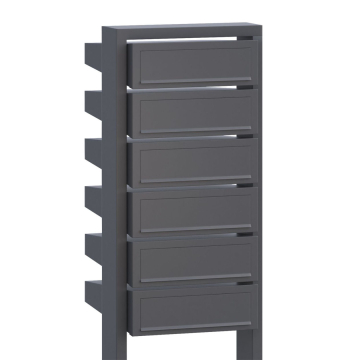 Brievenbus unit Stairs for Six in Grijs Metallic