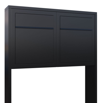 Brievenbus unit Base for Two in Zwart