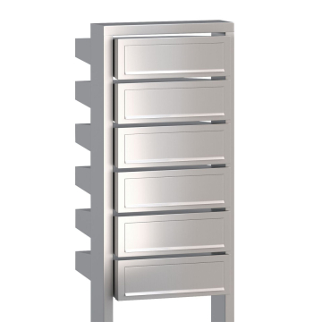 Brievenbus unit Stairs for Six in RVS