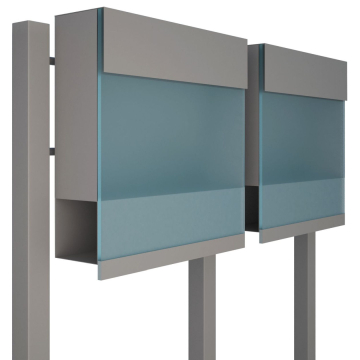 Brievenbus unit Manhattan Special Blue for Two in Grijs Metallic
