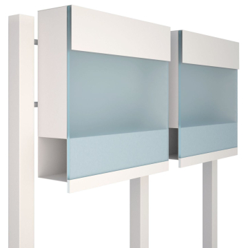 Brievenbus unit Manhattan Special Blue for Two in Wit